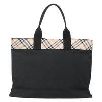 Burberry Nova Check Tote Canvas Check Pattern Black Canvas Tote Bag Bag (Authentic Pre-Loved)