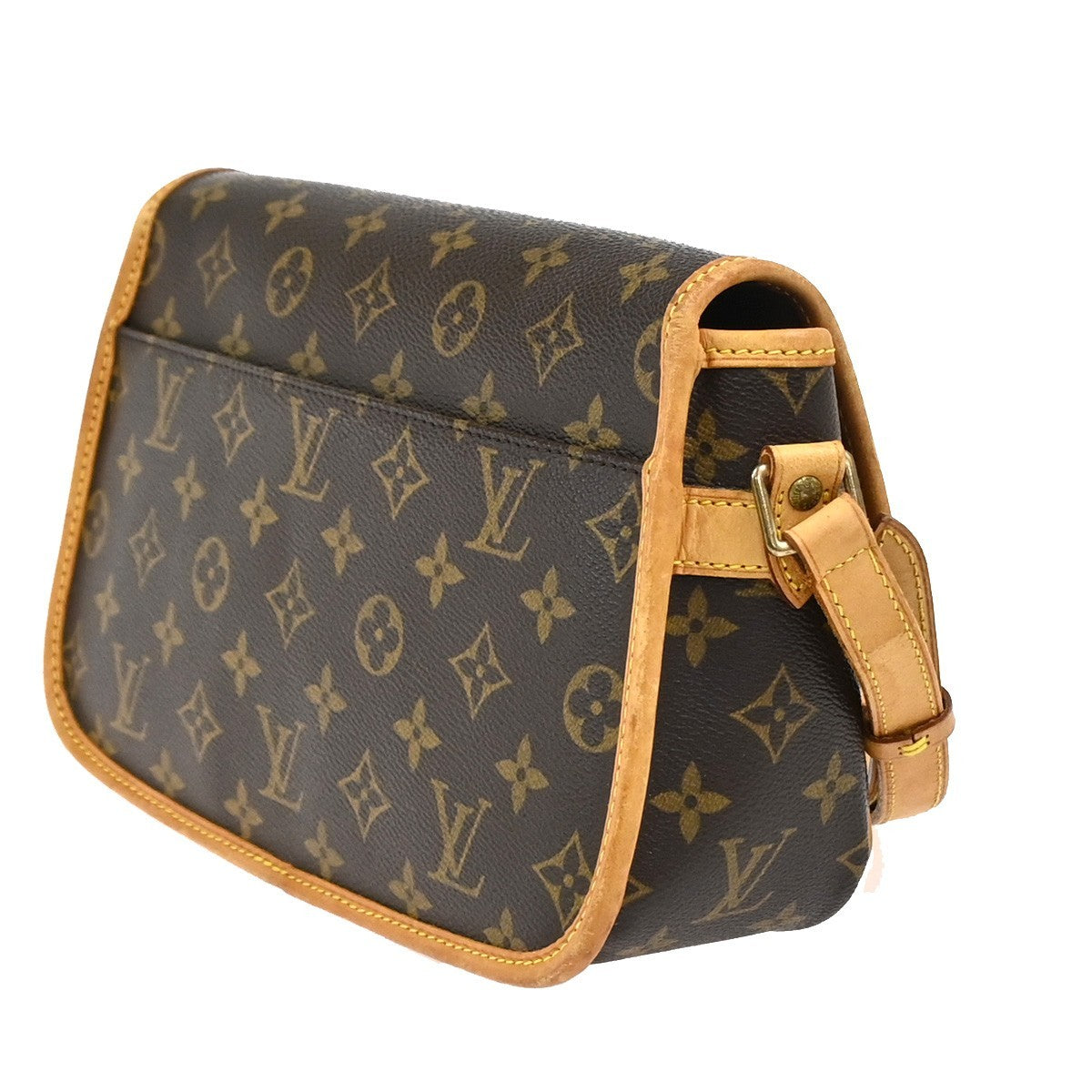 Louis Vuitton Sologne Handbag Monogram Canvas Brown Canvas Shoulder Bag Bag (Pre-Loved)