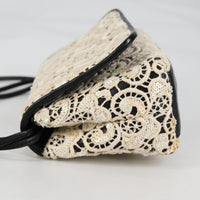 Chanel Floral Cc Flap Bag Leather White Leather Shoulder Bag Bag (Pre-Loved)