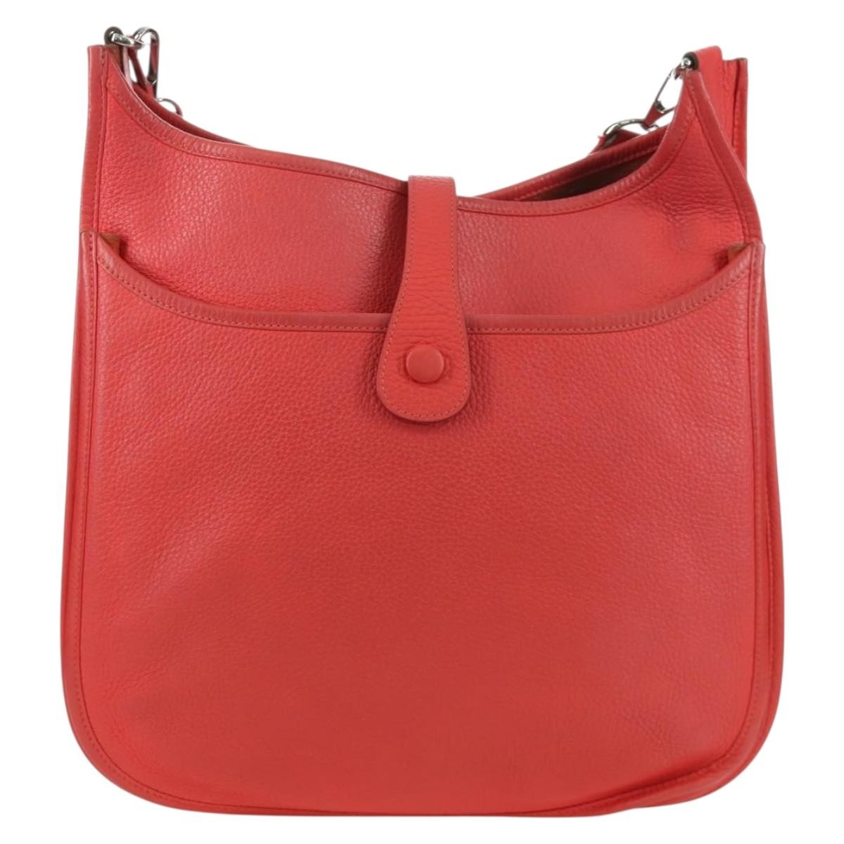 Hermes Evelyne Bag Gen Iii Clemence Pink Leather Shoulder Bag Bag (Pre-Loved)
