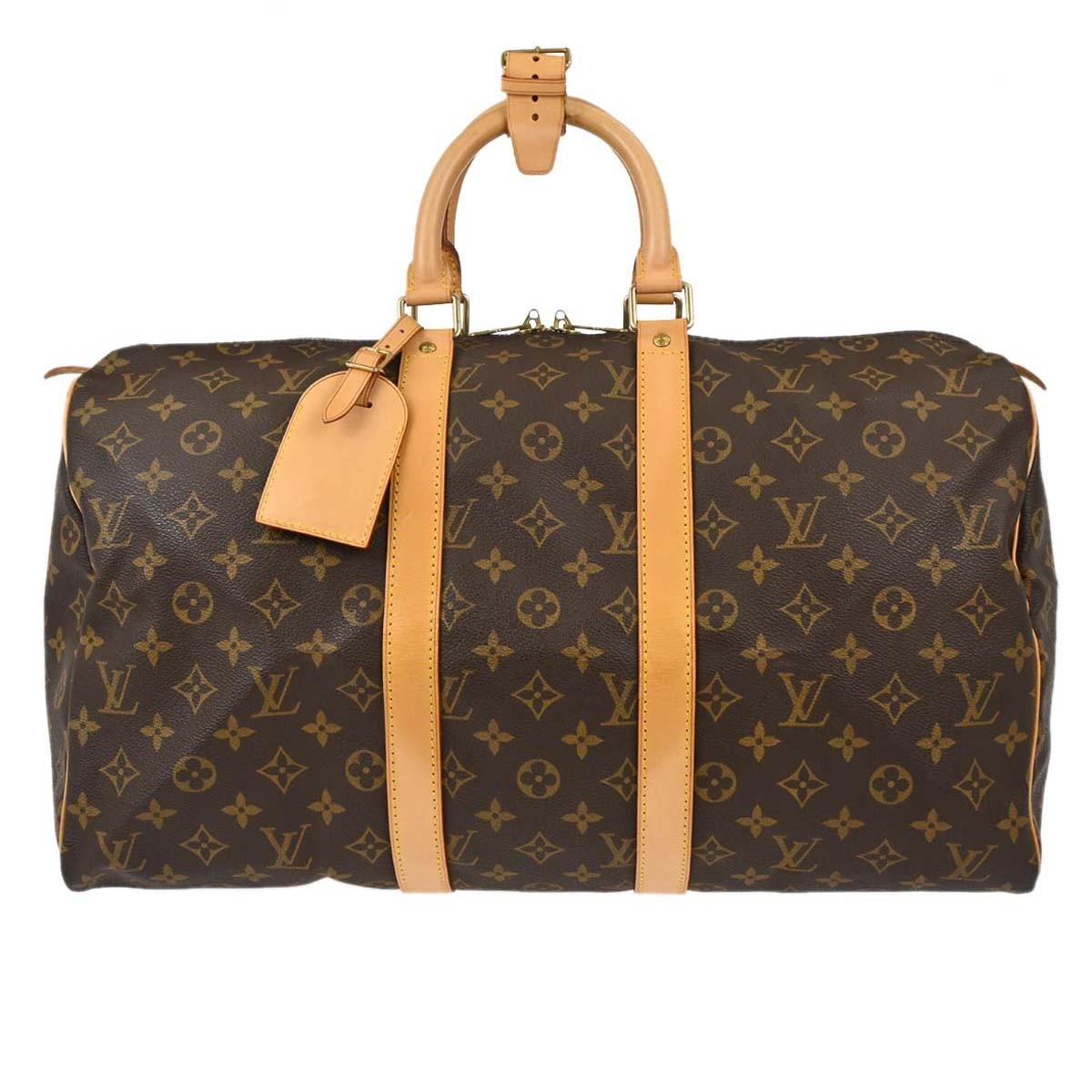 Louis Vuitton Keepall Bag Monogram Canvas Brown Canvas Travel Bag Bag (Pre-Loved)