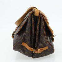 Louis Vuitton Saumur Handbag Monogram Canvas Brown Canvas Shoulder Bag Bag (Authentic Pre-Loved)