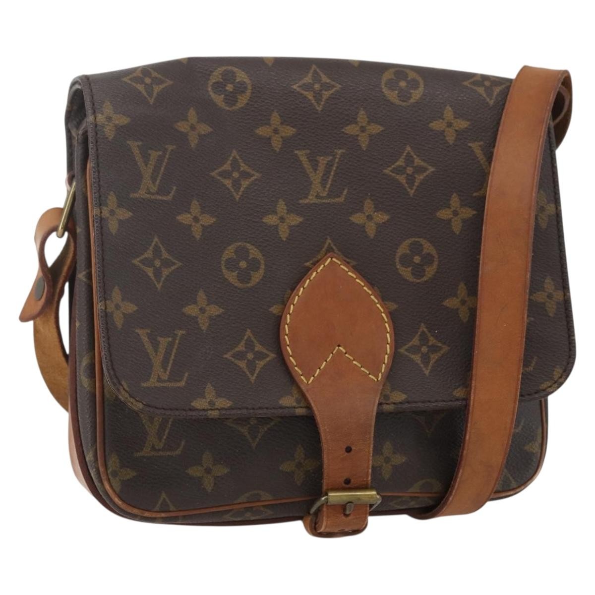 Louis Vuitton Cartouchiere Handbag Monogram Canvas Brown Canvas Shoulder Bag Bag (Pre-Loved)