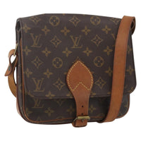 Louis Vuitton Cartouchiere Handbag Monogram Canvas Brown Canvas Shoulder Bag Bag (Pre-Loved)