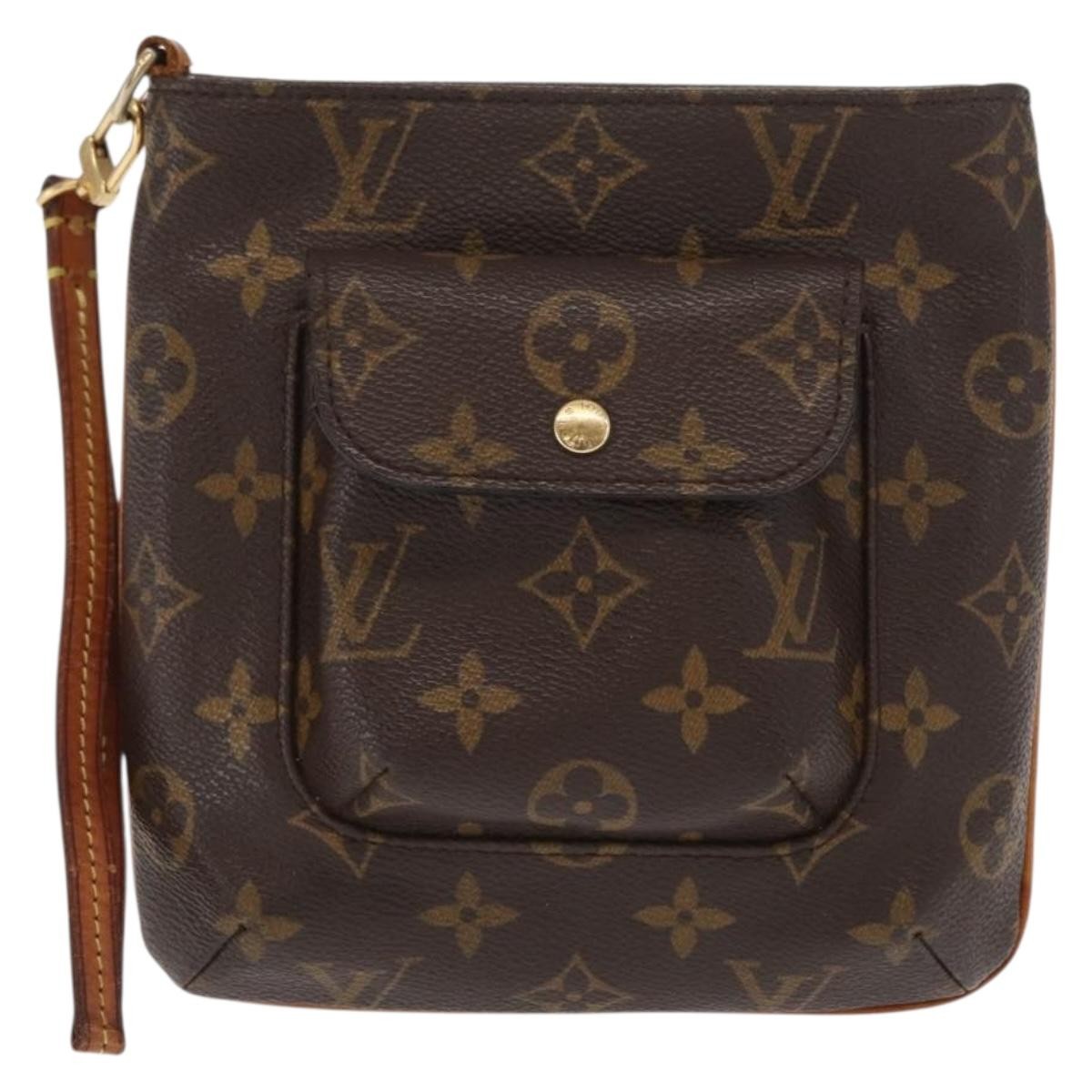 Louis Vuitton Partition Wristlet Clutch Monogram Canvas Brown Canvas Clutche & Pouche Bag (Authentic Pre-Loved)