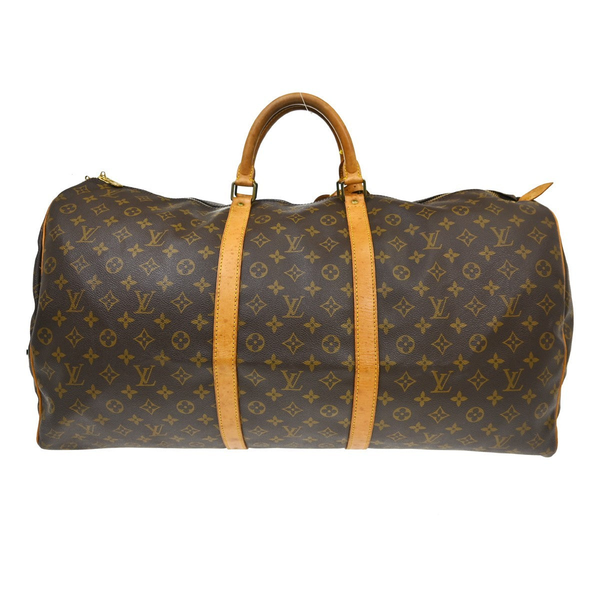 Louis Vuitton Keepall Bag Monogram Canvas Brown Canvas Travel Bag Bag (Authentic Pre-Loved)