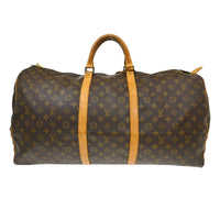 Louis Vuitton Keepall Bag Monogram Canvas Brown Canvas Travel Bag Bag (Authentic Pre-Loved)