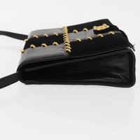 Salvatore Ferragamo Gancini Shoulder Bag Suede Black Suede Shoulder Bag Bag (Authentic Pre-Loved)