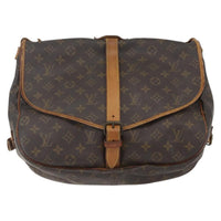 Louis Vuitton Saumur Handbag Monogram Canvas Brown Canvas Shoulder Bag Bag (Authentic Pre-Loved)