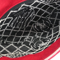 Chanel Vintage Chain Shoulder Bag Cotton Red Cotton Shoulder Bag Bag (Authentic Pre-Loved)