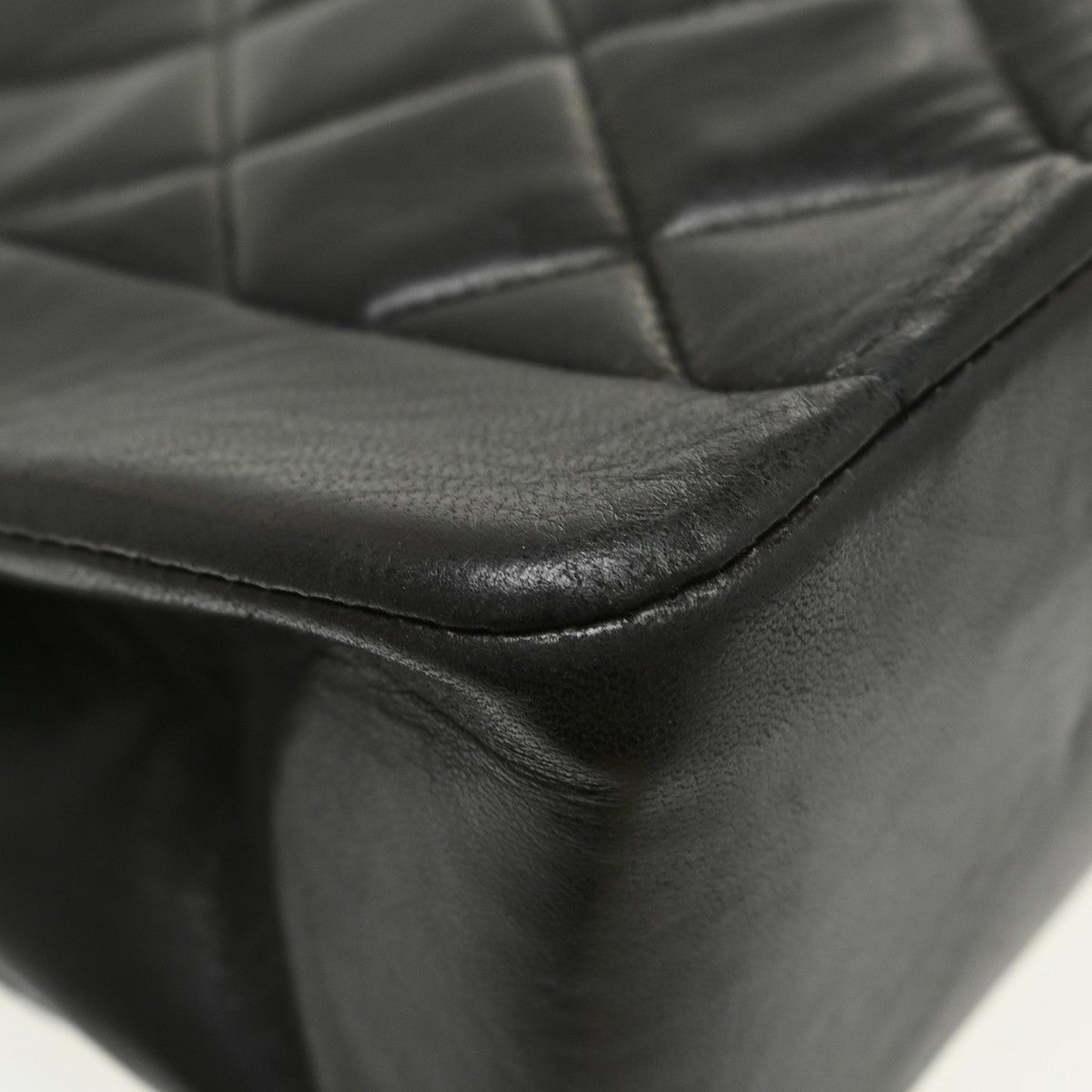Chanel Vintage Diana Flap Bag Quilted Lambskin Black Leather Handbag (Pre-Loved)