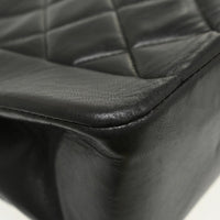 Chanel Vintage Diana Flap Bag Quilted Lambskin Black Leather Handbag (Pre-Loved)
