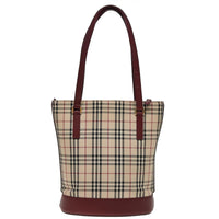 Burberry Nova Check Tote Canvas And Leather Beige Canvas Tote Bag Bag (Pre-Loved)