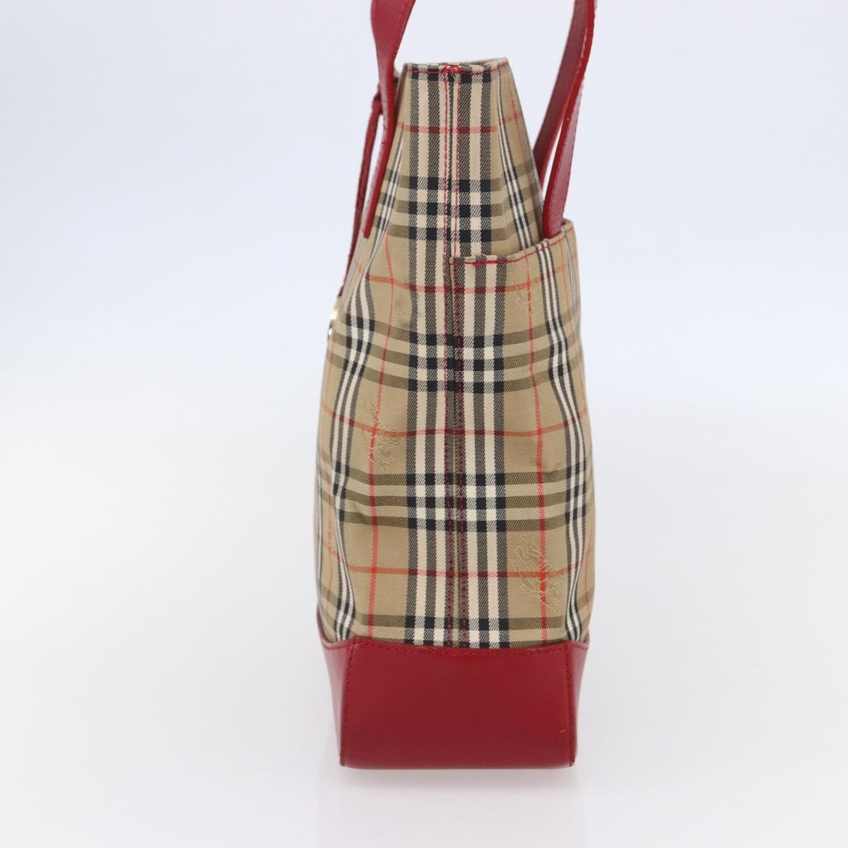 Burberry Nova Check Tote Canvas Check Pattern Beige Canvas Tote Bag Bag (Authentic Pre-Loved)