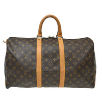 Louis Vuitton Louis Vuitton Keepall Bag Monogram Canvas Brown Canvas Travel Bag Bag (Authentic Pre-Loved)