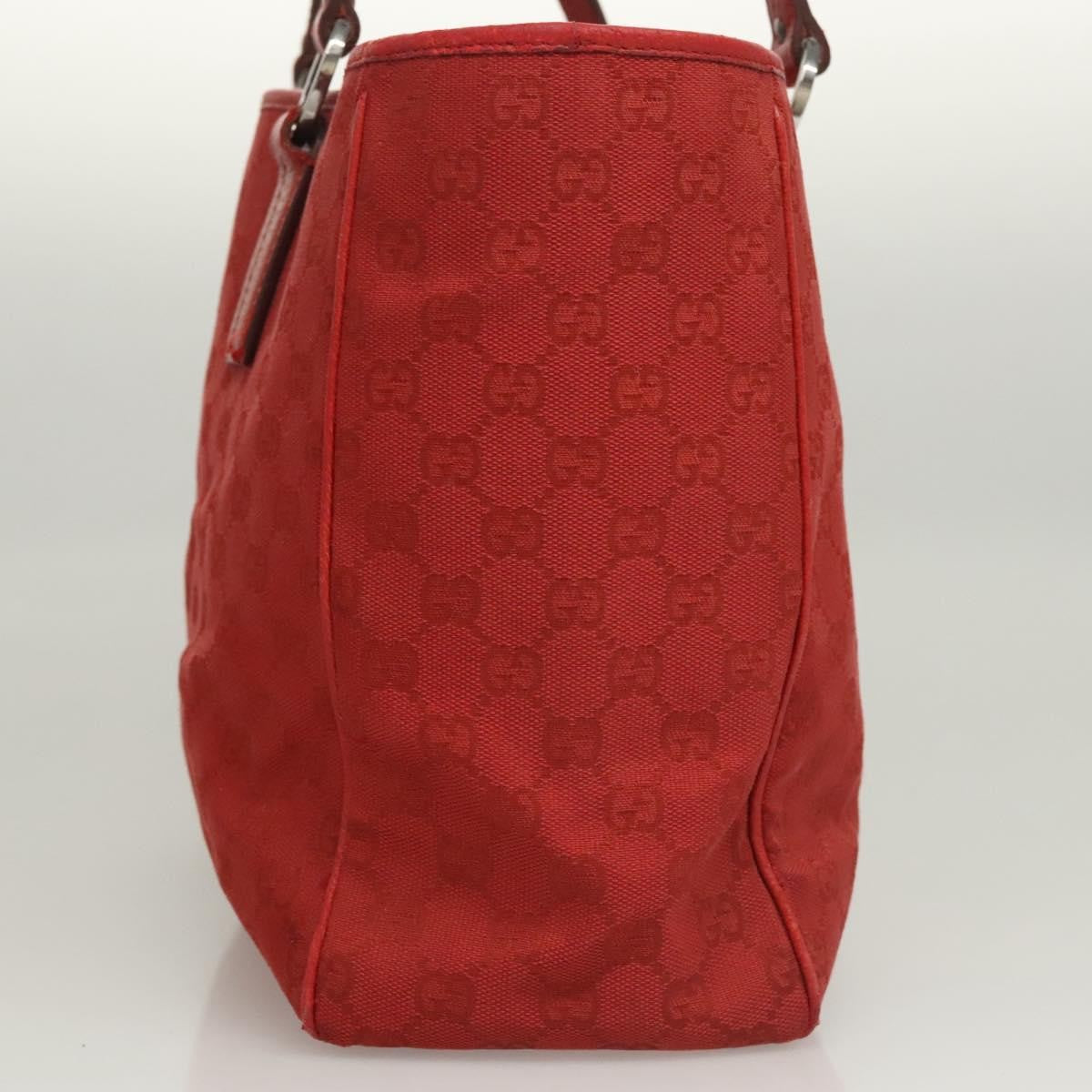 Gucci Vintage Open Tote Gg Canvas Red Canvas Tote Bag Bag (Authentic Pre-Loved)