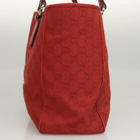 Gucci Vintage Open Tote Gg Canvas Red Canvas Tote Bag Bag (Authentic Pre-Loved)