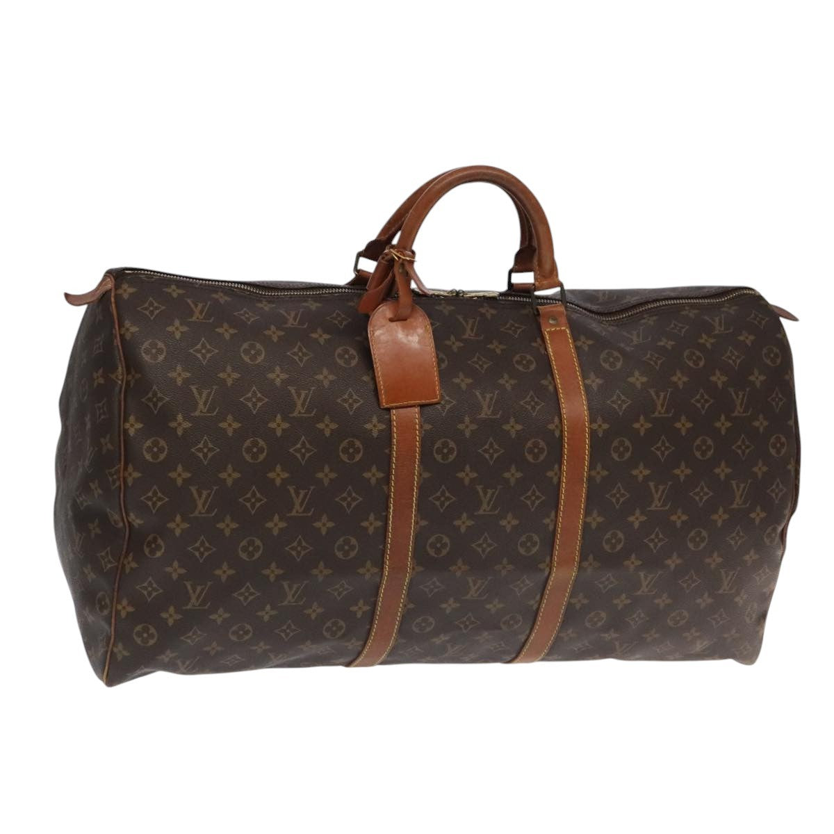 Louis Vuitton Keepall Bag Monogram Canvas Brown Canvas Travel Bag Bag (Pre-Loved)