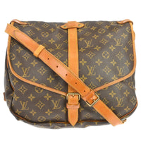 Louis Vuitton Louis Vuitton Saumur Handbag Monogram Canvas Brown Canvas Shoulder Bag Bag (Pre-Loved)