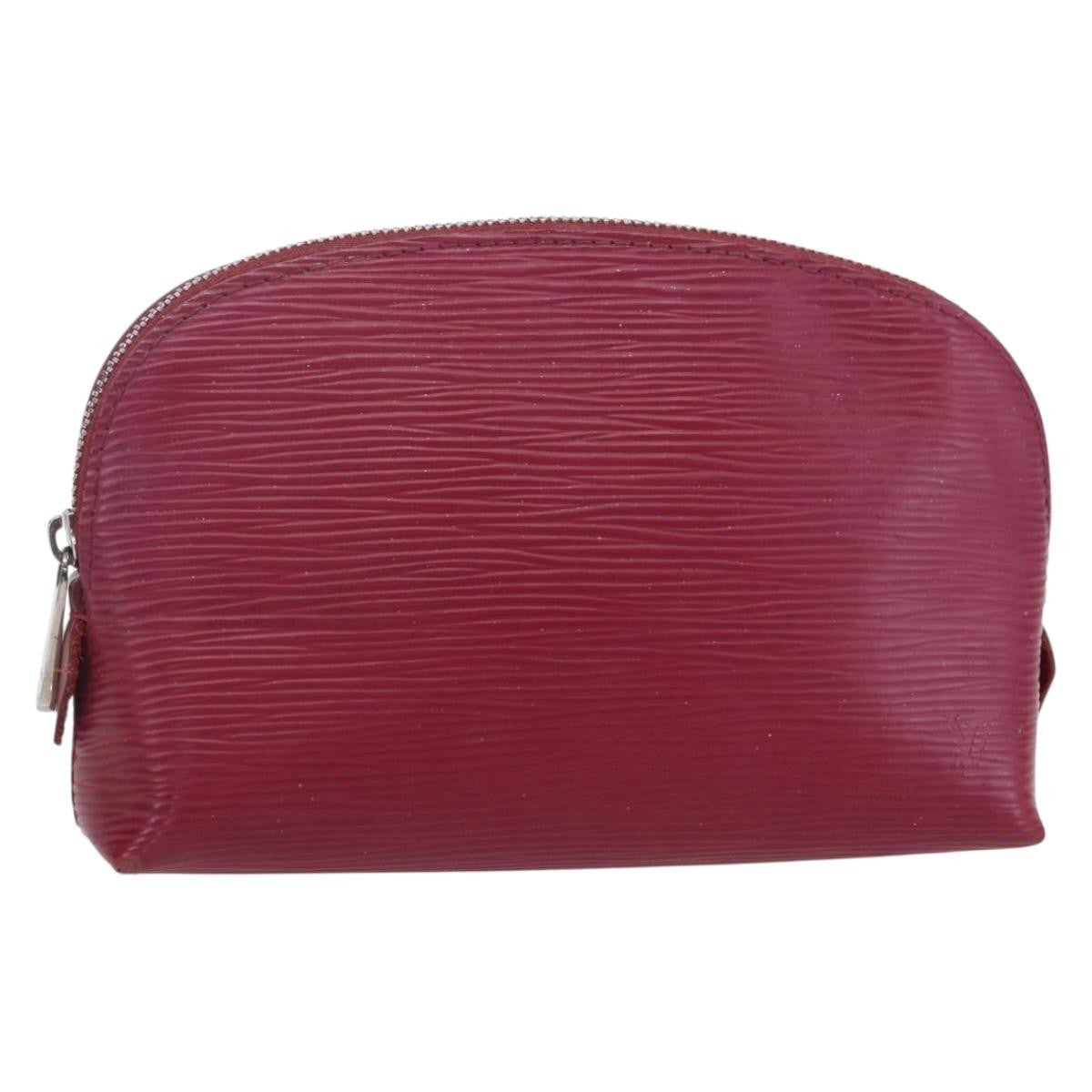 Louis Vuitton Cosmetic Pouch Epi Leather Burgundy Leather Clutche & Pouche Bag (Pre-Loved)