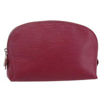 Louis Vuitton Cosmetic Pouch Epi Leather Burgundy Leather Clutche & Pouche Bag (Pre-Loved)