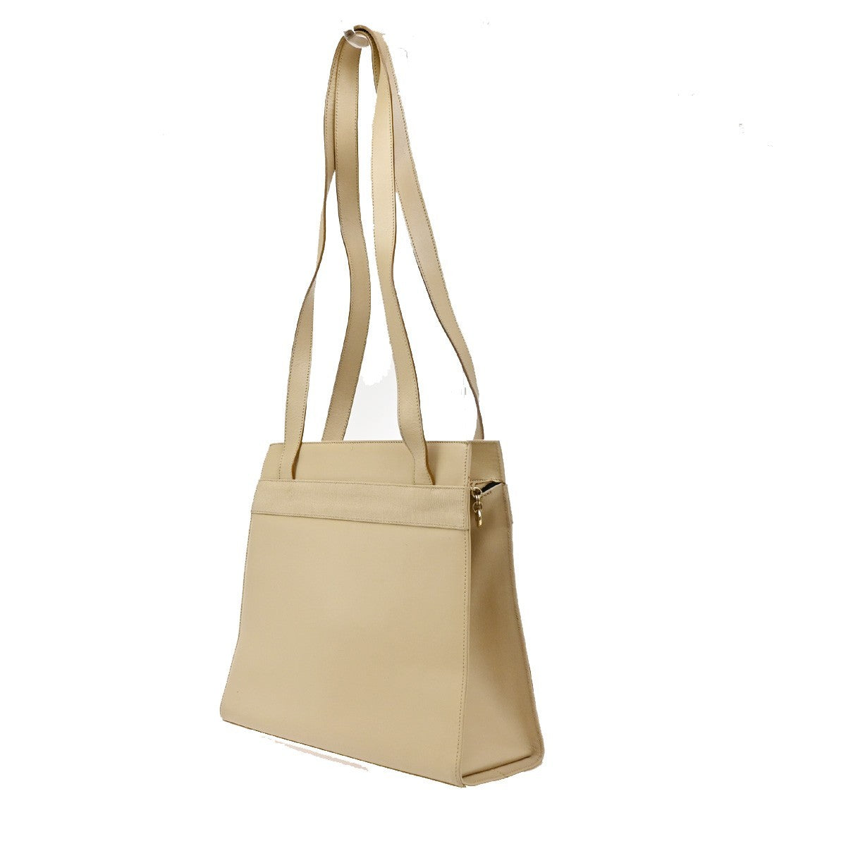 Salvatore Ferragamo Vara Shoulder Bag Leather Beige Leather Shoulder Bag Bag (Pre-Loved)