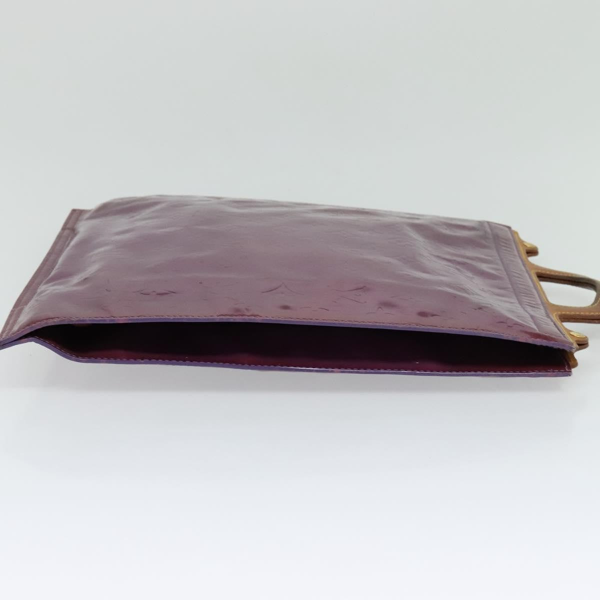 Louis Vuitton Stanton Handbag Monogram Vernis Purple Patent_Leather Tote Bag Bag (Authentic Pre-Loved)
