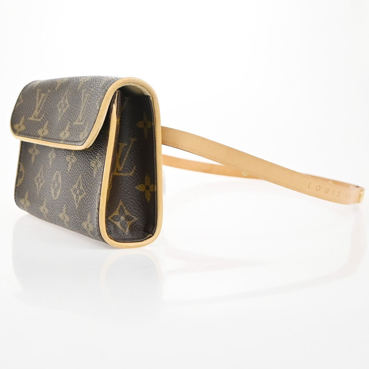 Louis Vuitton Florentine Waist Bag Monogram Canvas Brown Canvas Clutche & Pouche Bag (Authentic Pre-Loved)