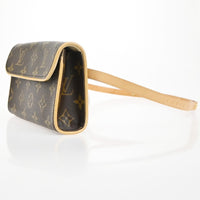 Louis Vuitton Florentine Waist Bag Monogram Canvas Brown Canvas Clutche & Pouche Bag (Authentic Pre-Loved)