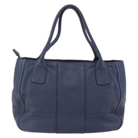Salvatore Ferragamo Izzie Gancini Embossed Tote Soft Calf Blue Leather Tote Bag Bag (Pre-Loved)