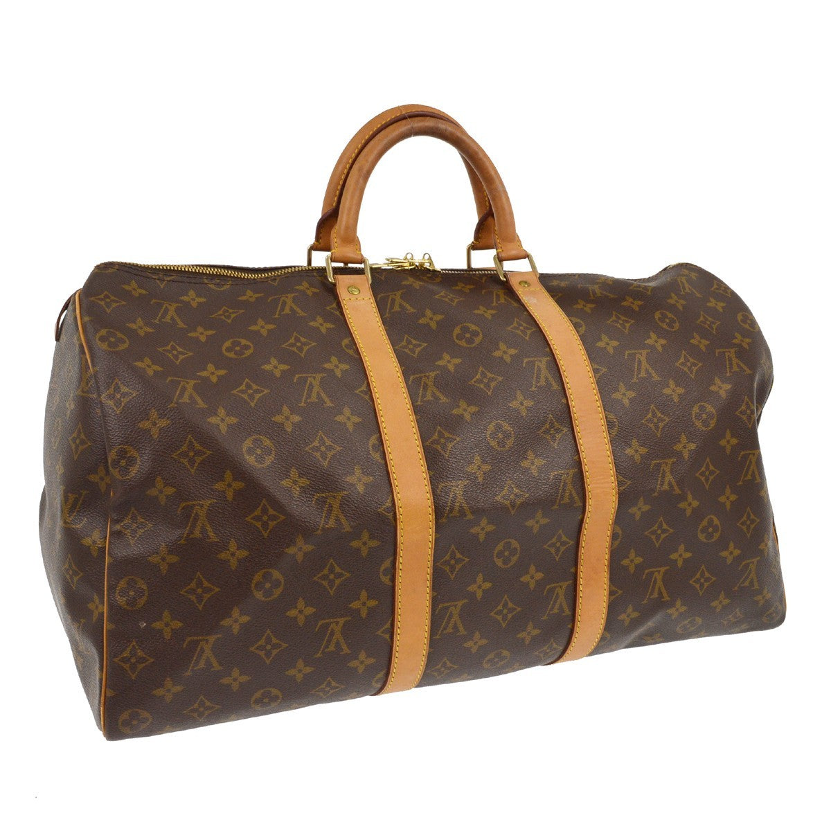 Louis Vuitton Louis Vuitton Keepall Bag Monogram Canvas Brown Canvas Travel Bag Bag (Pre-Loved)