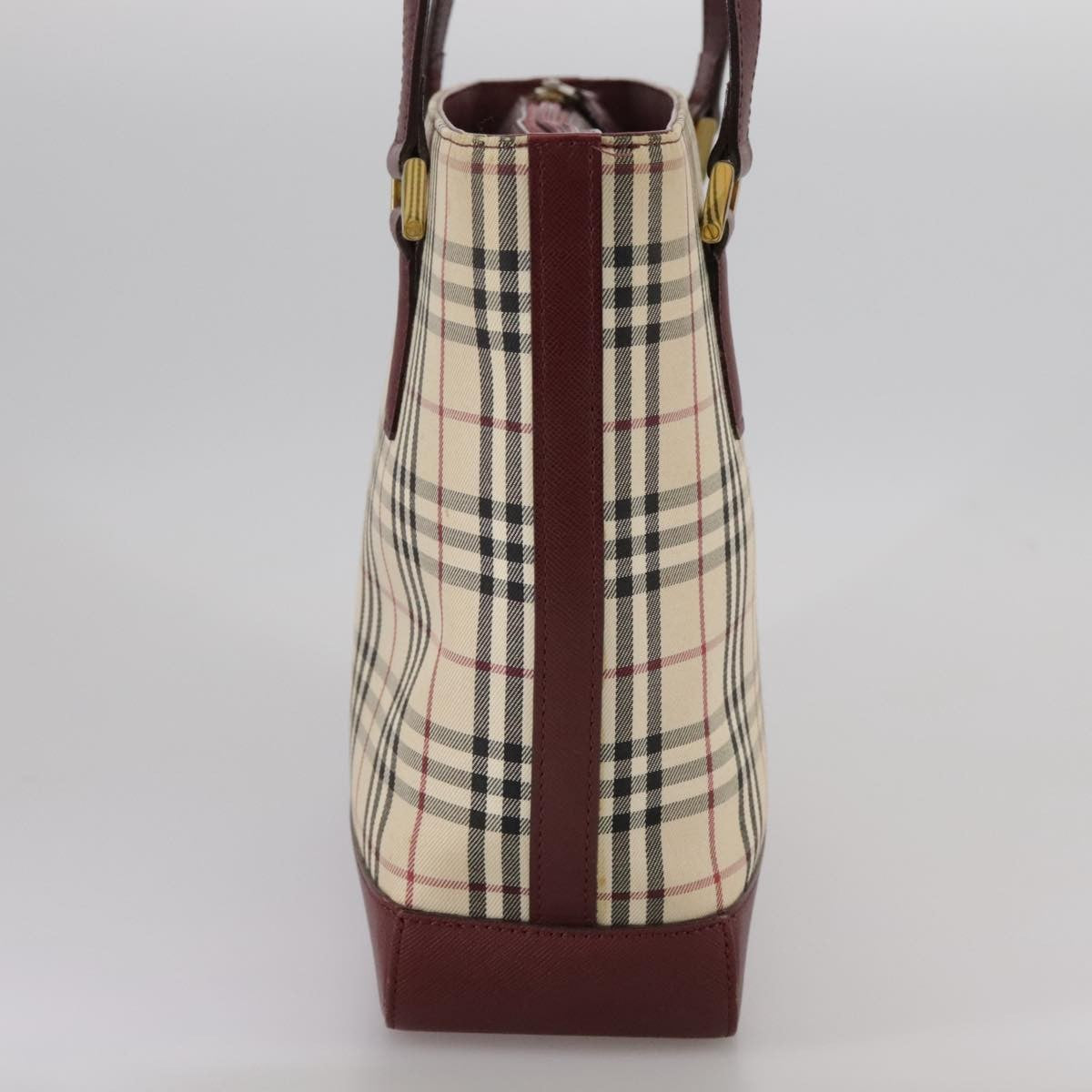 Burberry Nova Check Tote Canvas And Leather Beige Canvas Tote Bag Bag (Authentic Pre-Loved)
