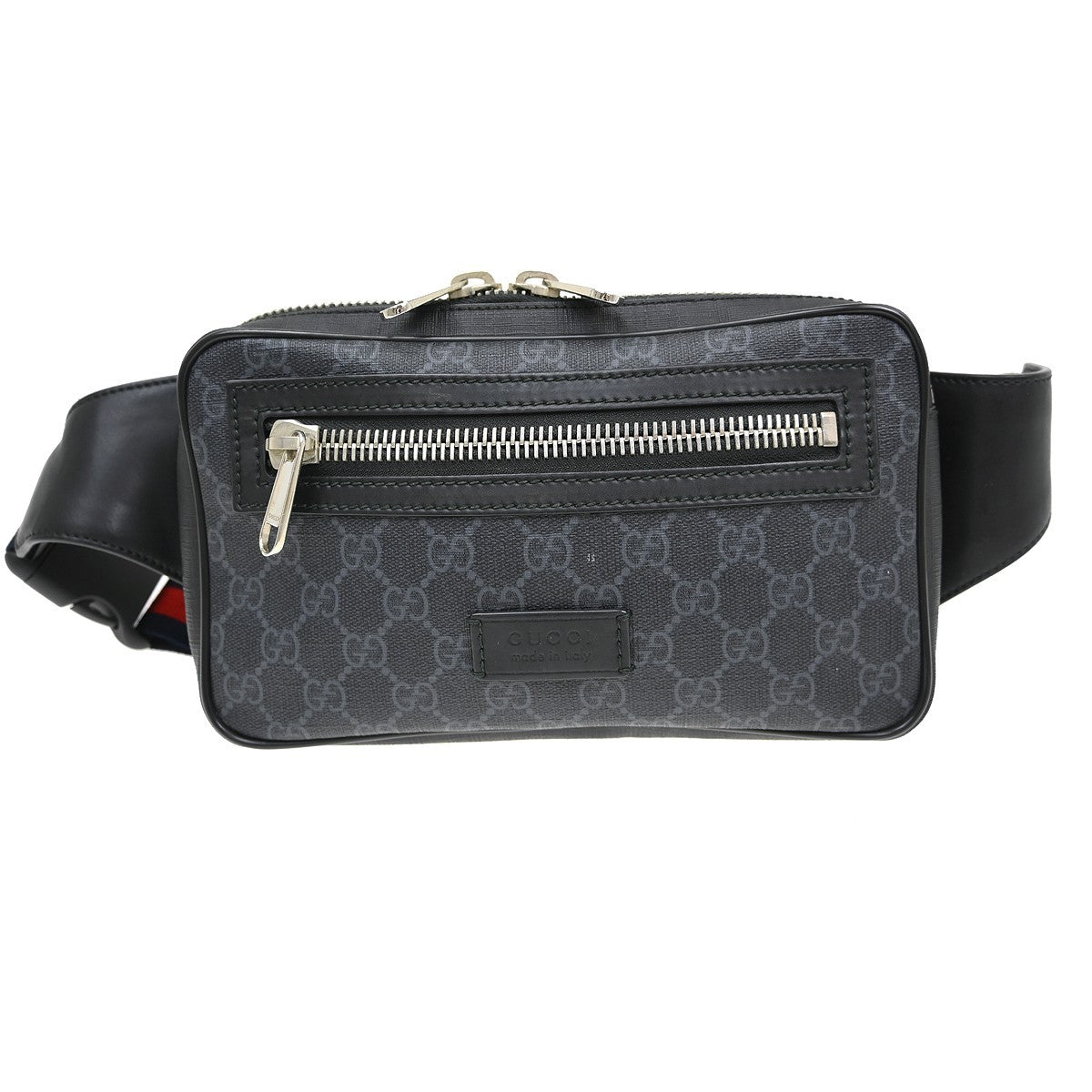 Gucci Gucci Zip Top Messenger Bag Gg Coated Canvas Black Canvas Backpack Bag (Pre-Loved)