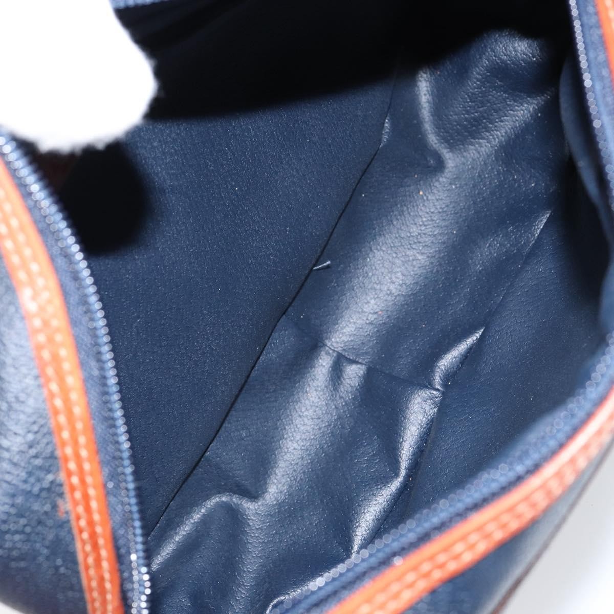 Burberry Vintage Shoulder Bag Leather Navy Leather Shoulder Bag Bag (Authentic Pre-Loved)