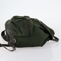 Prada Double Front Pocket Backpack Tessuto Khaki Nylon Backpack Bag (Authentic Pre-Loved)