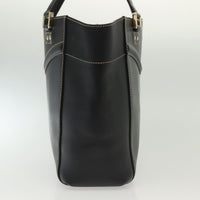 Gucci Tote Bag Leather Black Leather Tote Bag Bag (Pre-Loved)