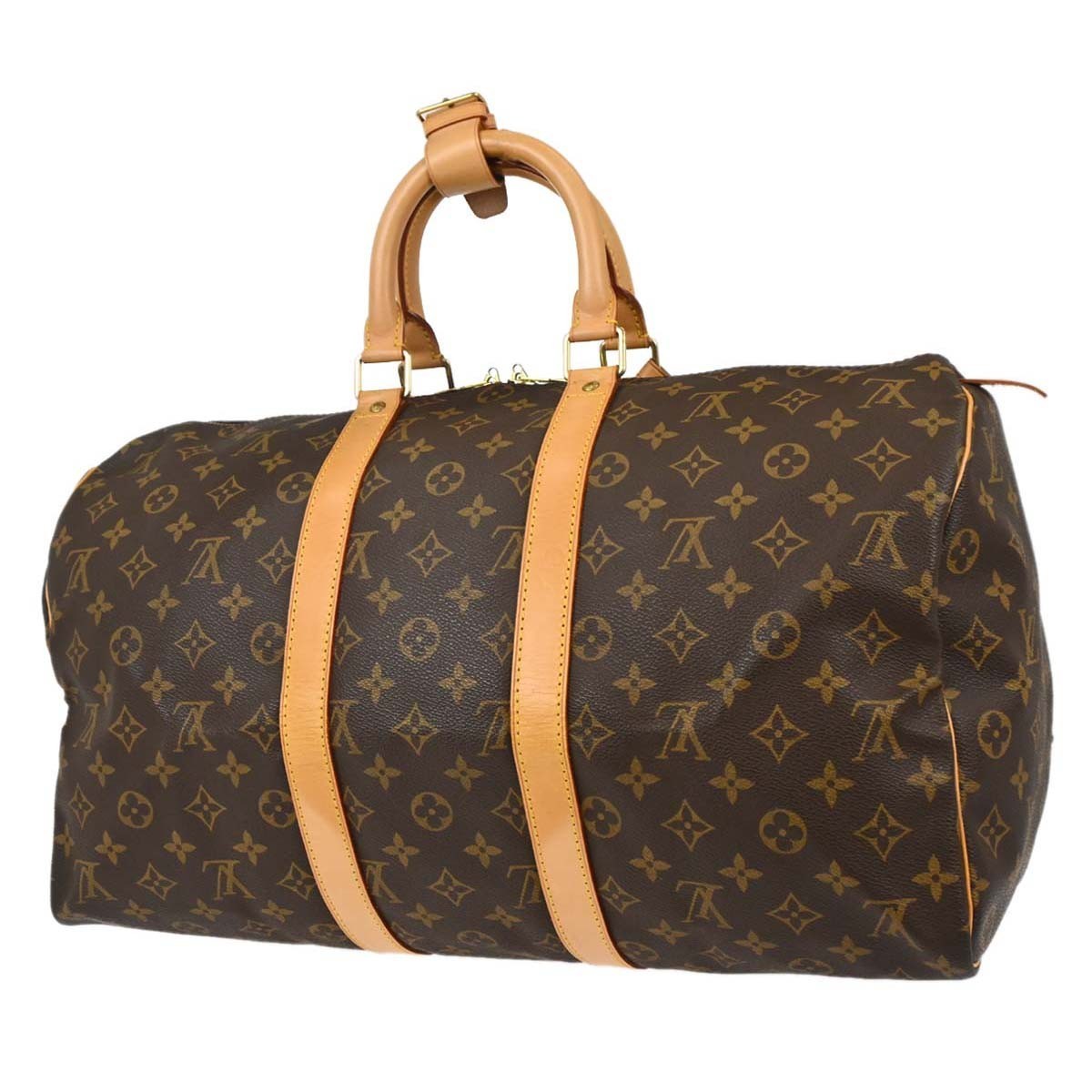 Louis Vuitton Keepall Bag Monogram Canvas Brown Canvas Travel Bag Bag (Pre-Loved)