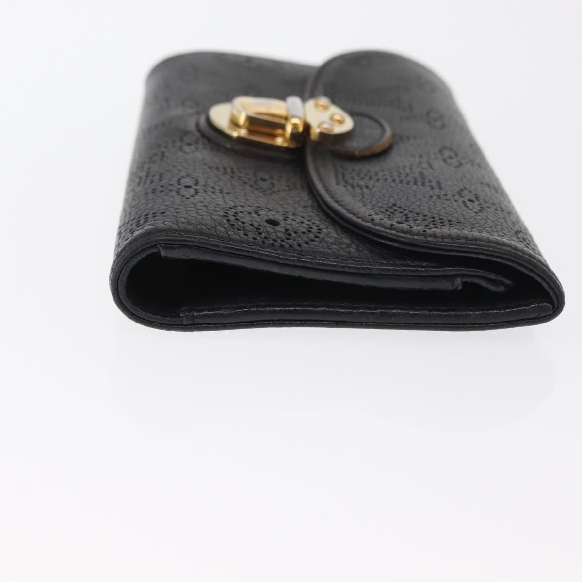 Louis Vuitton Amelia Wallet Mahina Leather Black Leather Wallets Accessory (Authentic Pre-Loved)
