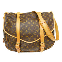 Louis Vuitton Louis Vuitton Saumur Handbag Monogram Canvas Brown Canvas Shoulder Bag Bag (Pre-Loved)