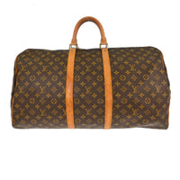 Louis Vuitton Keepall Bag Monogram Canvas Brown Canvas Travel Bag Bag (Pre-Loved)