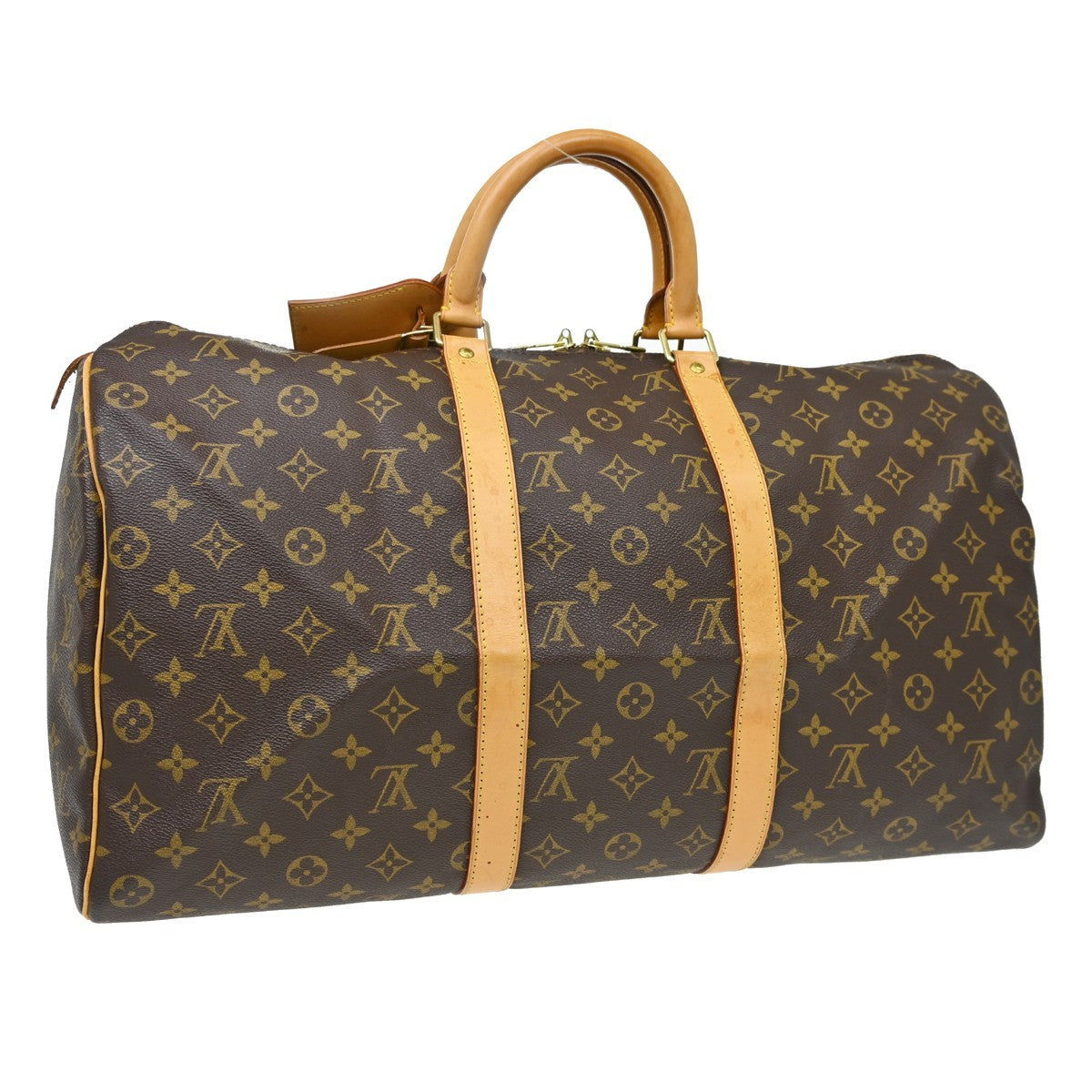 Louis Vuitton Keepall Bag Monogram Canvas Brown Canvas Travel Bag Bag (Pre-Loved)