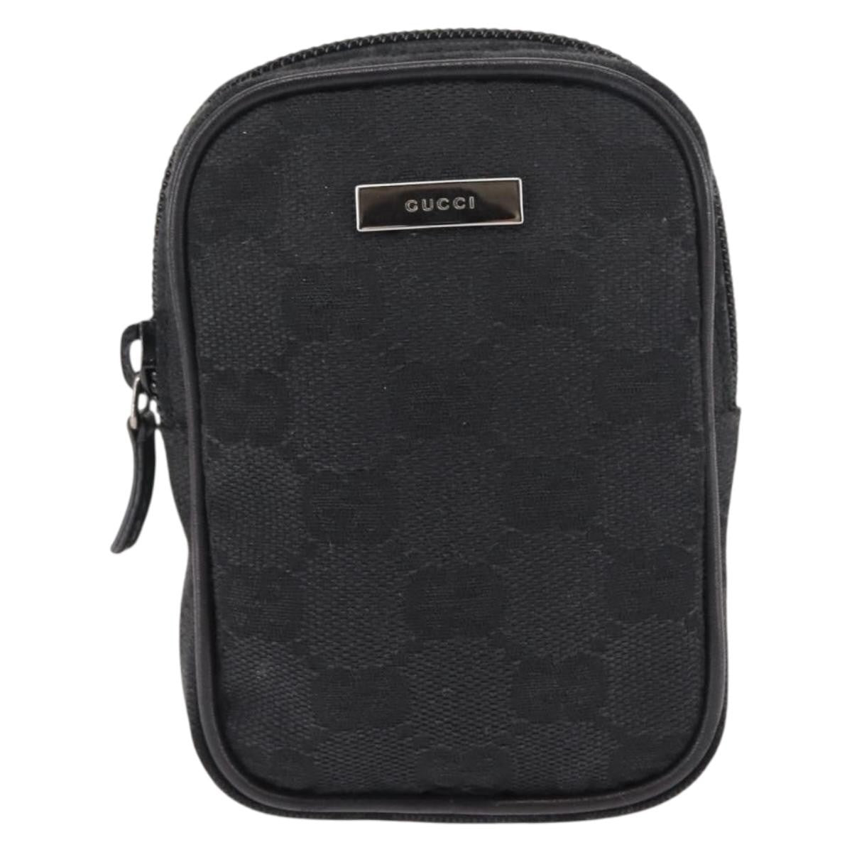 Gucci Gg Canvas Pouch Canvas Black Canvas Clutche & Pouche Bag (Pre-Loved)