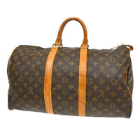 Louis Vuitton Keepall Bag Monogram Canvas Brown Canvas Travel Bag Bag (Authentic Pre-Loved)