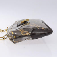 Louis Vuitton Charms Pochette Pvc Over Printed Silk Brown Canvas Clutche & Pouche Bag (Pre-Loved)