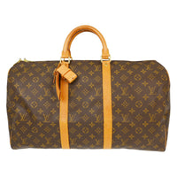 Louis Vuitton Keepall Bag Monogram Canvas Brown Canvas Travel Bag Bag (Pre-Loved)