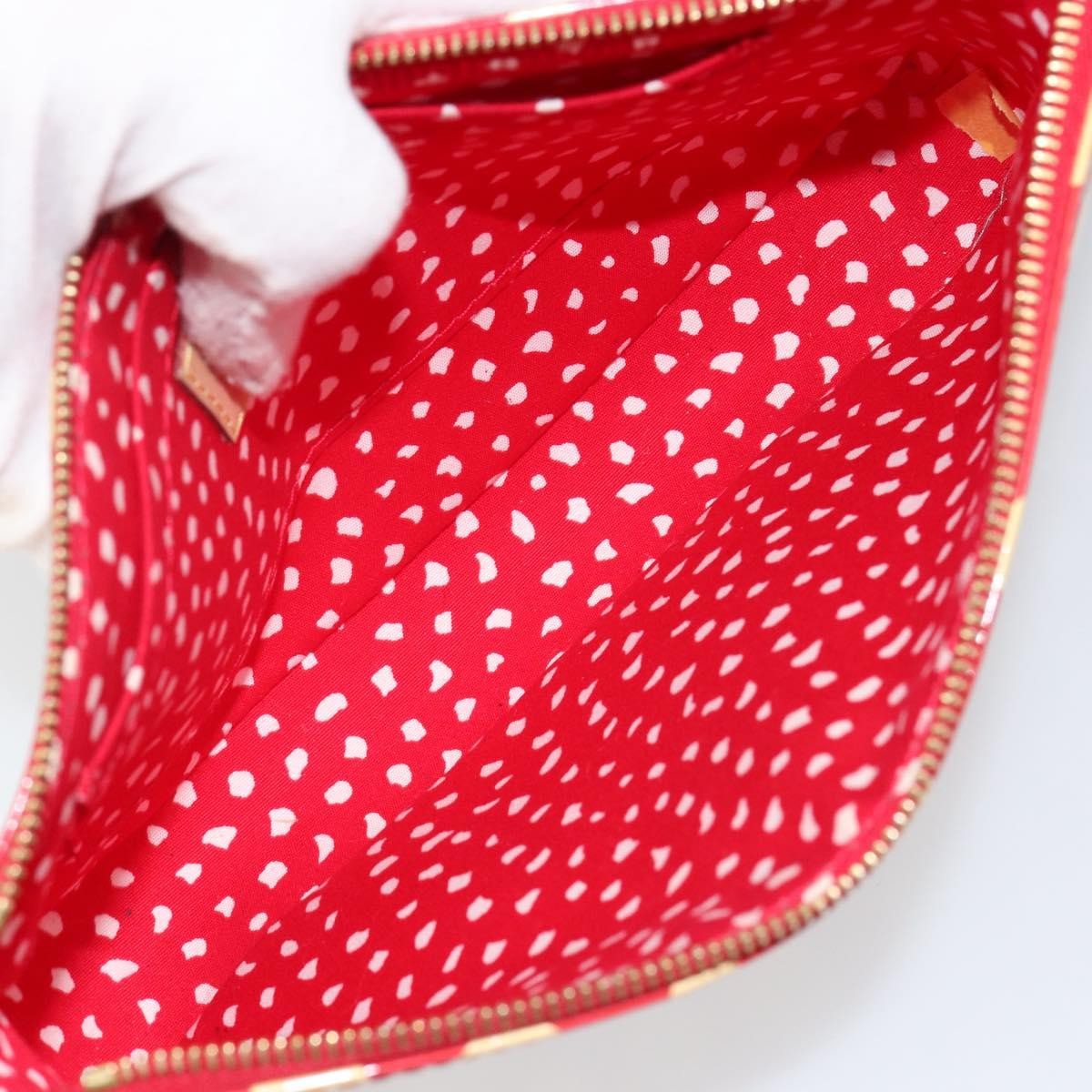 Louis Vuitton Pochette Accessoires Yayoi Kusama Painted Dots Monogram Vernis Red Patent_Leather Clutche & Pouche Bag (Authentic Pre-Loved)
