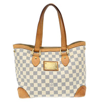Louis Vuitton Hampstead Handbag Damier White Canvas Tote Bag Bag (Pre-Loved)