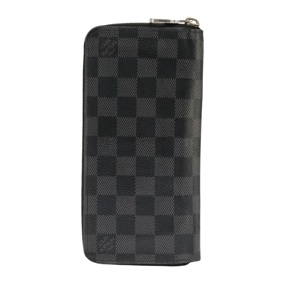 Louis Vuitton Zippy Wallet Vertical Damier Graphite Gray Canvas Wallets Accessory (Authentic Pre-Loved)