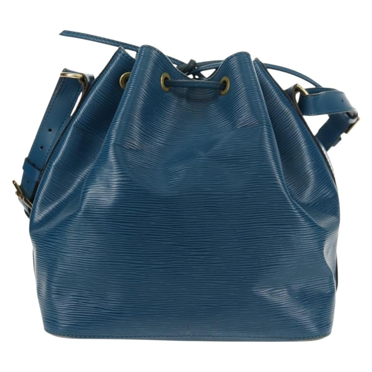 Louis Vuitton Petit Noe Handbag Epi Leather Blue Leather Shoulder Bag Bag (Pre-Loved)