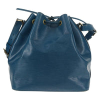 Louis Vuitton Petit Noe Handbag Epi Leather Blue Leather Shoulder Bag Bag (Pre-Loved)